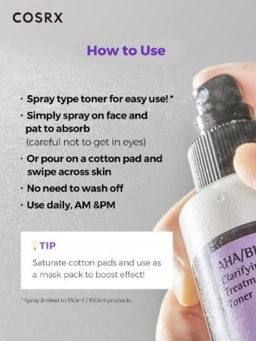 Ahabha clarifying treatment toner cosrx 3