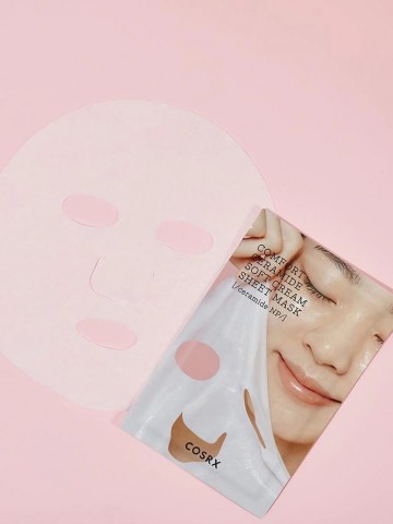Balancium comfort ceramide soft cream sheet mask cosrx 3