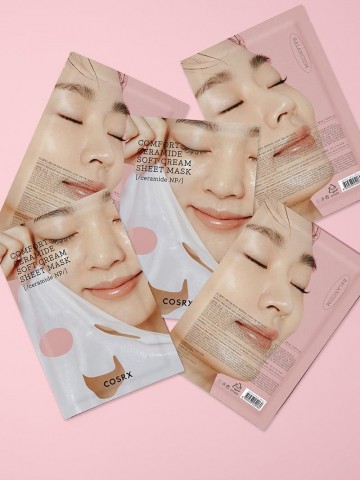 Balancium comfort ceramide soft cream sheet mask cosrx official 5