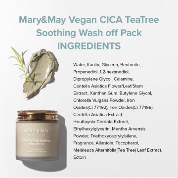 Cica tea tree soothing wash off pack 9