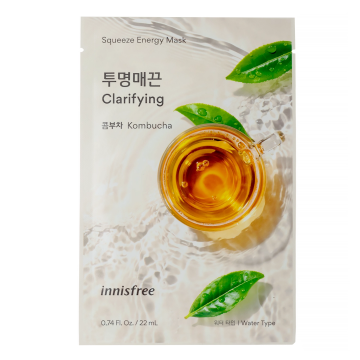 Innisfree   squeeze energy mask   kombucha   clarifying   22ml